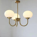 Pink glass globe designer loft pendant lights bedroom brass finish