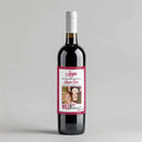 Pink Glitter Bridesmaid Wine Label