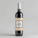 Pink Gold Bridal Shower Wine Label
