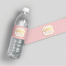 Pink Gold First Water Bottle Labels