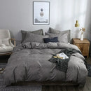 Pink & gray duvet cover set – bedroom bedding with throw blanket