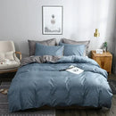 Pink & gray duvet cover set – bedroom bedding with throw blanket