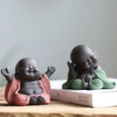 DecorBites™ Ceramic Maitreya Buddha Statue Tea Sculpture Figurine Craft Display Ornament