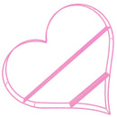 Heart-Shaped Floating Bookshelf – Baby Pink