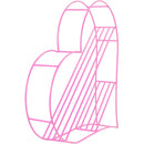 Heart-Shaped Floating Bookshelf – Baby Pink