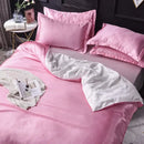 Pink ice rayon satin bedding set bedroom cooling duvet cover