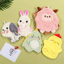Pink lamb cartoon animal shape hand towel bathroom decor