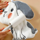 Pink lamb cartoon animal shape hand towel bathroom decor