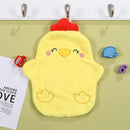 Pink lamb cartoon animal shape hand towel bathroom decor