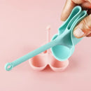 Pink & lavender silicone egg steamer tray kitchen boiler holder