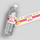 Pink Lemonade Birthday Water Bottle Labels