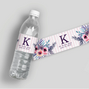 Pink Monogram Water Bottle Labels