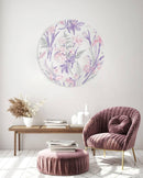 Pink Narcissus Printed Transparent Acrylic Circle