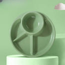 Pink plastic portion control plate dining room kids meal tray