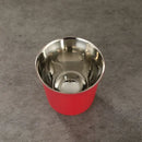 Pink red & green double wall espresso mugs kitchen set of 3