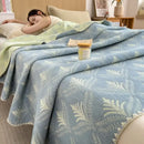 Pink ribbed teddy bear decorbites cotton towel blanket bedroom quilt