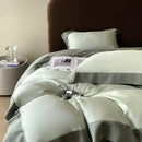 Pink satin eucalyptus fiber bedding set – bedroom luxury quilt cover