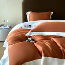 Pink satin eucalyptus fiber bedding set – bedroom luxury quilt cover