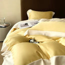 Pink satin eucalyptus fiber bedding set – bedroom luxury quilt cover