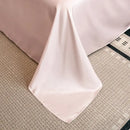 Pink satin jacquard duvet cover set bedroom white piping