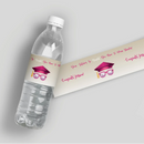 Pink Shades Graduation Water Bottle Labels