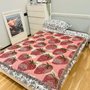 DecorBites™ Cat Strawberry Knitted Blanket Sofa Cover