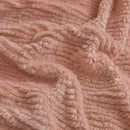 Pink textured winter fleece bedding set bedroom duvet cover kit