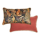 Pink tiger cat print velvet cushion cover living room tassels