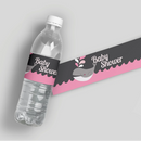 Pink Whale Water Bottle Labels