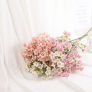 Pink & white artificial flowers baby’s breath wedding bouquet