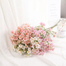 Pink & white artificial flowers baby’s breath wedding bouquet