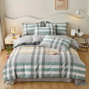 Pink & white floral cotton printed bedding set bedroom soft satin finish