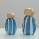Pink & white striped ceramic vase cover band living room decor