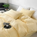 Pink & white striped jacquard cotton bedding set bedroom duvet cover