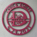 Custom Metal Wall Art - Personalized Split Letter Name Sign