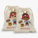 Pirate Personalized Character Drawstring Sack