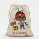 Pirate Personalized Character Drawstring Sack