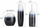 Pitfour Blue White Ceramic Outdoor Vase Set