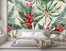 Voguish Modern Exotic Plants and Flowers Wallpaper