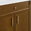 James Martin Bellshire 96" Double Bathroom Vanity, Honey Oak