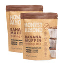 Gluten Free Banana Muffin Baking Mix | Pack of 2 | 11 oz | High Protein | Gluten Free | Honest Almond