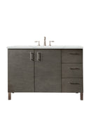 James Martin Metropolitan 48" Dual Mount Single Bathroom Vanity, Silver Oak