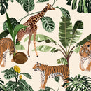 Tigers and Giraffe Wallpaper