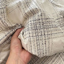 Plaid cream & charcoal cotton grid bedding set – bedroom duvet cover