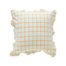 Plaid ruffled cotton coffee black cushion cover living room decor