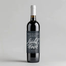 Plain Chalk Bridal Shower Wine Label