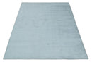 Plain Solid 8x10 Hand Loomed Silver Modern Minimalist Scandinavian Art Silk Rug