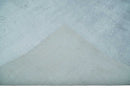 Plain Solid 8x10 Hand Loomed Silver Modern Minimalist Scandinavian Art Silk Rug