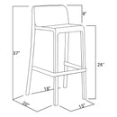 Commercial Grade 26" Counter Stool: Set of 4 - Plain
