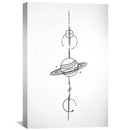 Planet Line Art Portrait Canvas